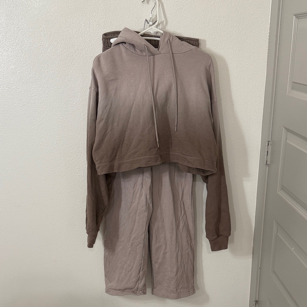 Brown Ombre Hoodie and pants Set